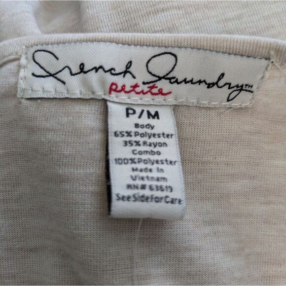 French Laundry Petite Medium Top - Cold Shoulder Satin Sleeves New With Tags - Picture 6 of 10